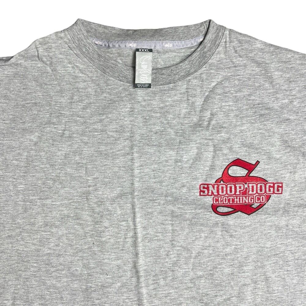Snoop Dogg Clothing Co Mens T Shirt 3XL Gray Logo Rap Hip‎ Hop 90s Streetwear